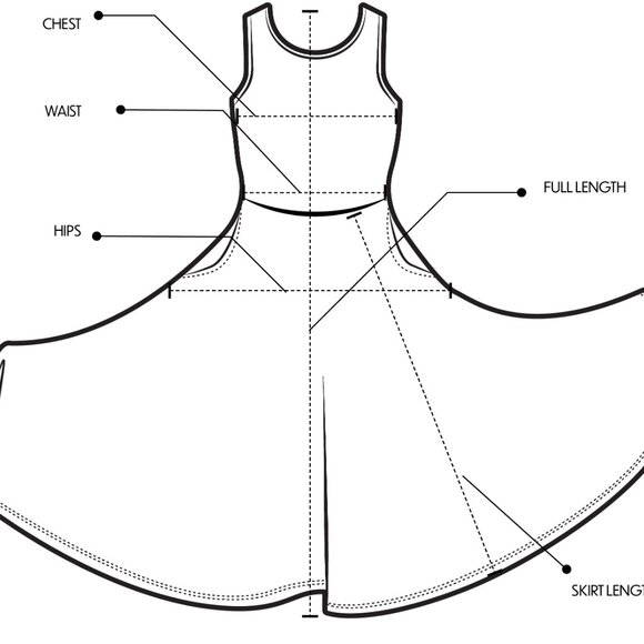 Svaha 3/4 circle twirl dress, size small, robin's egg blue - Picture 5 of 5